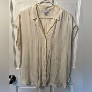 Nine West Cream Silk Blouse